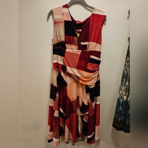 NWT Donna Karan Asymetrical Draped waist sleeveless dress US 12